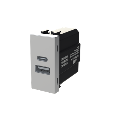 Cargador USB A+C 1 módulo N2185.3 Niessen Zenit