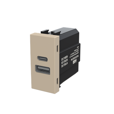 Cargador USB A+C 1 módulo N2185.3 Niessen Zenit