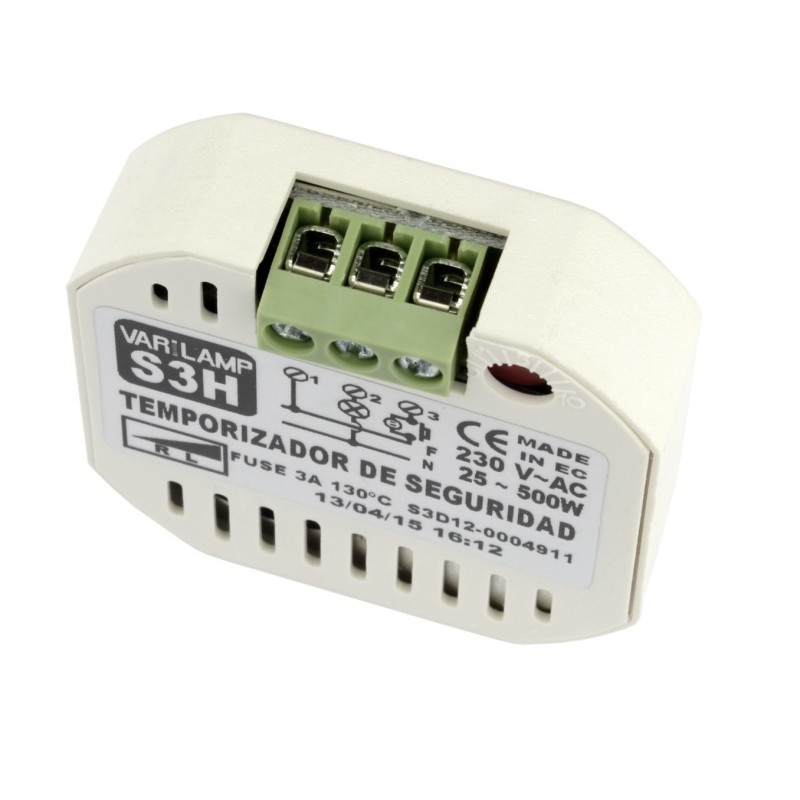 Temporizador Seguridad 800W 3 Hilos S3H Varilamp