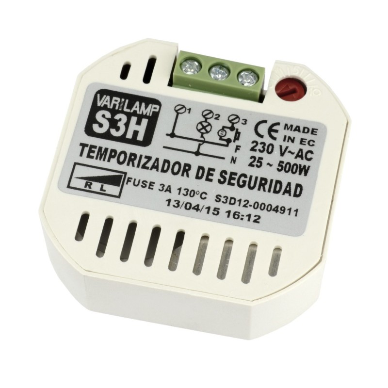 Temporizador Seguridad 800W 3 Hilos S3H Varilamp