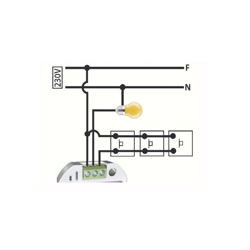 Temporizador Seguridad 800W 3 Hilos S3H Varilamp