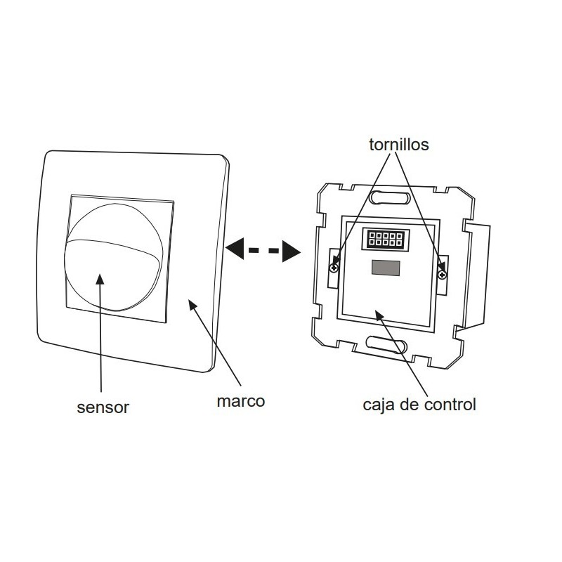 Detector LED de Presencia para Empotrar Dinuy DM CAM 003