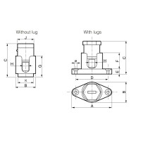 Borna de Paso 2x25 mm² Conexión cables Legrand 034043