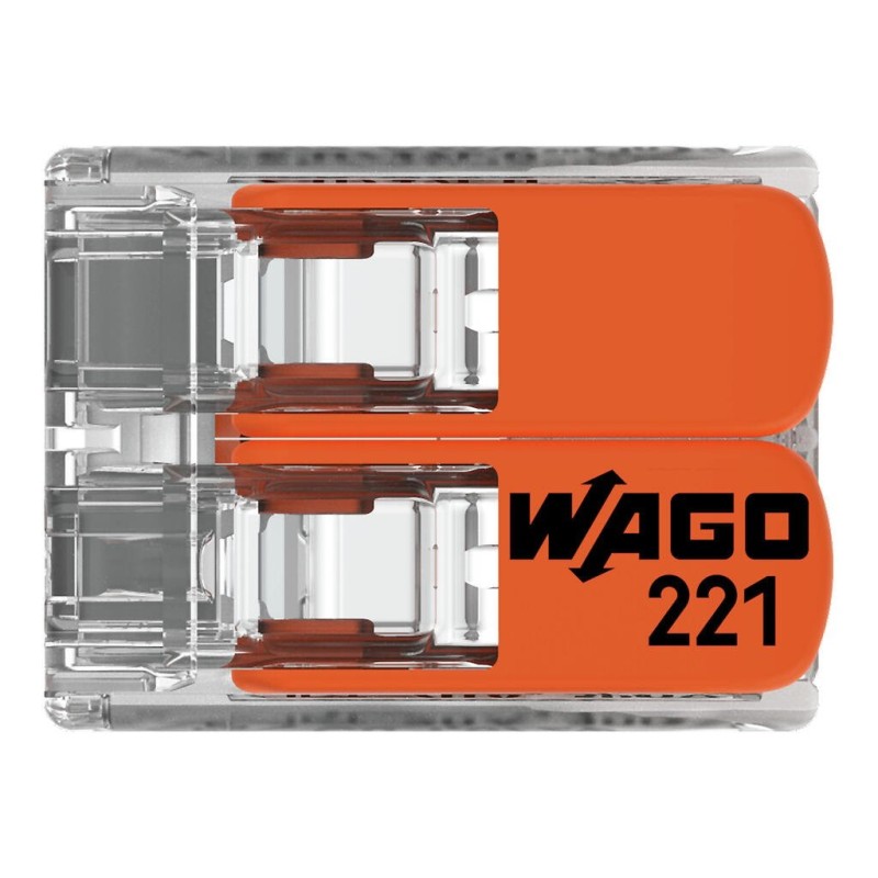 Borna Conexión 2 Conductores 4mm² Wago 221-412
