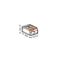 Borna Conexión 2 Conductores 4mm² Wago 221-412