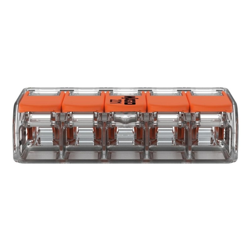 Borna de Conexión 5 Conductores 4mm² Wago 221-415