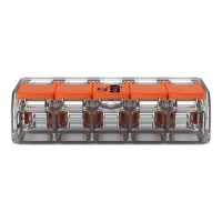 Borna de Conexión 5 Conductores 4mm² Wago 221-415