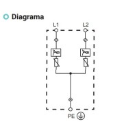 Protector sobretensiones transitorias Bifásico Tipo 2 Toscano V2T-15B