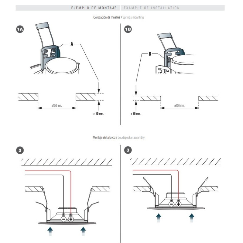 Altavoz 5" Negro empotrar Alta Definición 6W 16 Ohms 06043.NE EGI