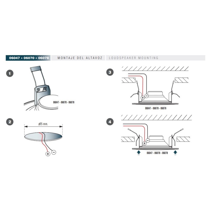 Altavoz 3" empotrar Alta Definición 7W 16 Ohms 06047 EGI