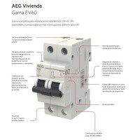 Automático vivienda 32A AEG 1P+N curva C EV61NC32