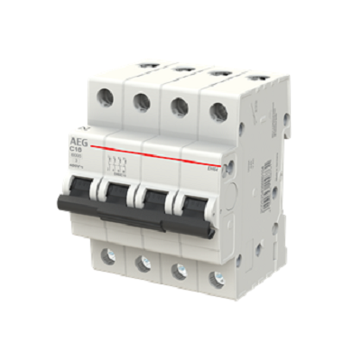 Automático residencial AEG 10A 4P curva C EH64C10