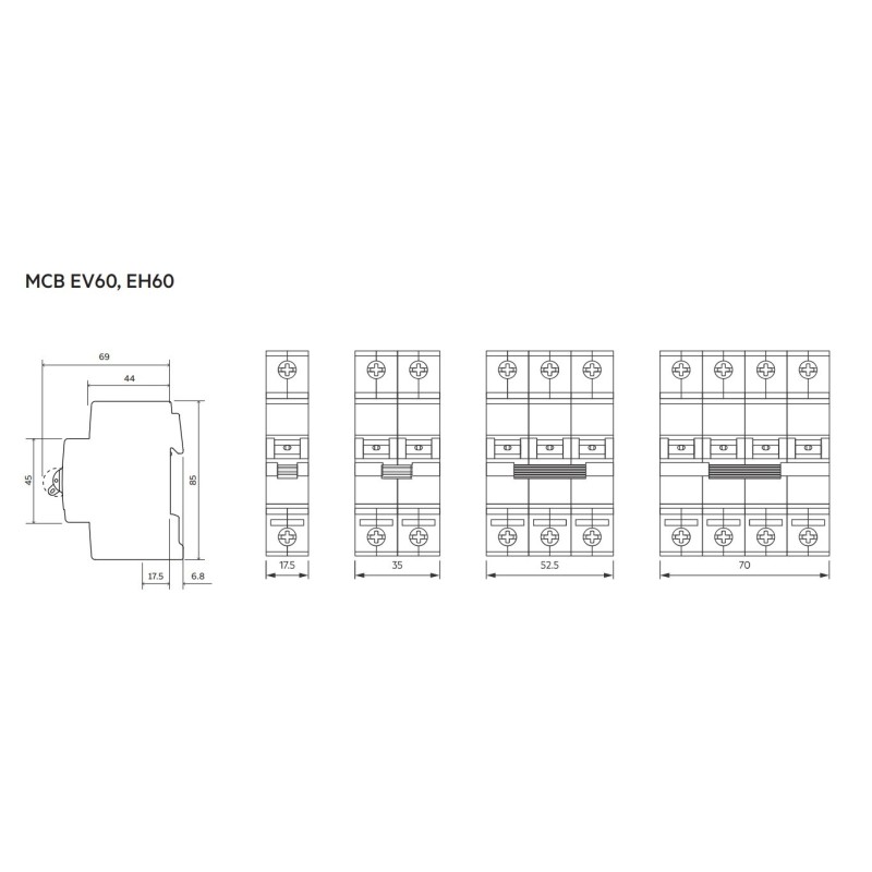 Automático residencial 32A AEG 4P curva C EH64C32