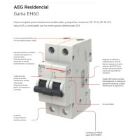 Automático residencial 40A AEG 4P curva C EH64C40