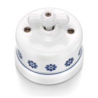 Interruptor Bipolar con Cenefa Azul 30314611 Fontini Garby