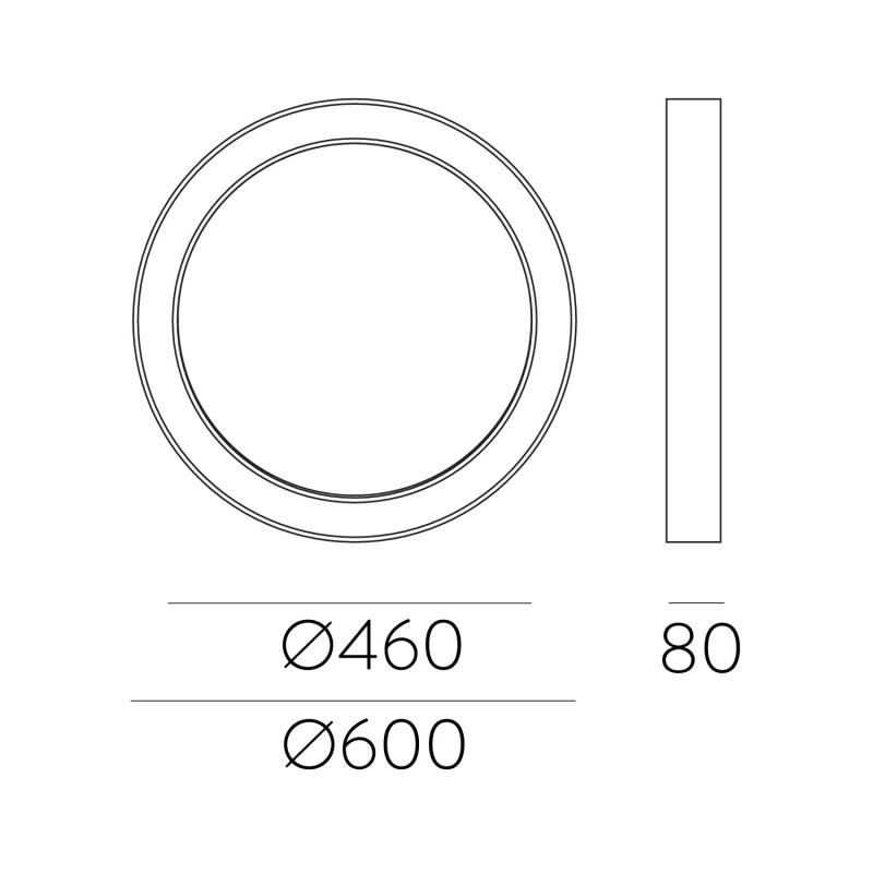 Plafón LED Blanco Aliso 60 cm 55W 2700-3000K P3742171B