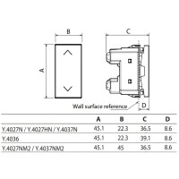 Pulsador persianas 2 módulos Light Now Y_4037NM2 Bticino - Bricoelige
