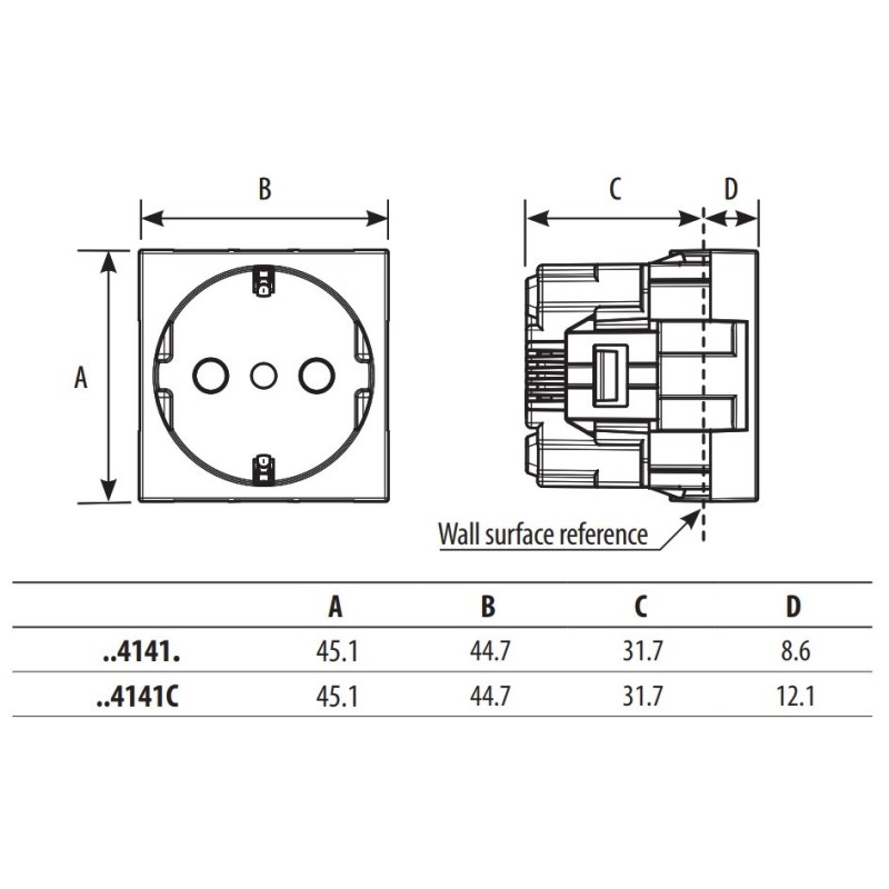 Enchufe 2P+T con tapa Light Now Y_4141P Bticino - Bricoelige
