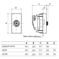 Base TV final única 1 módulo Light Now Y_4202D Bticino - Bricoelige