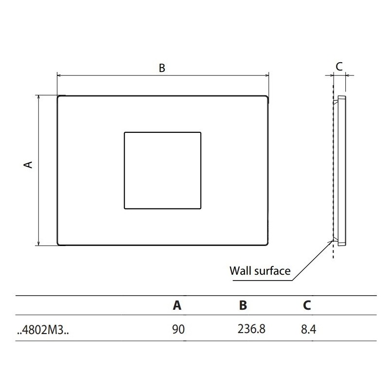 Placa 3 ventanas Light Now YA4802M3_ Bticino - Bricoelige