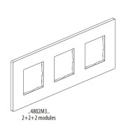 Placa 3 ventanas Light Now YA4802M3_ Bticino - Bricoelige