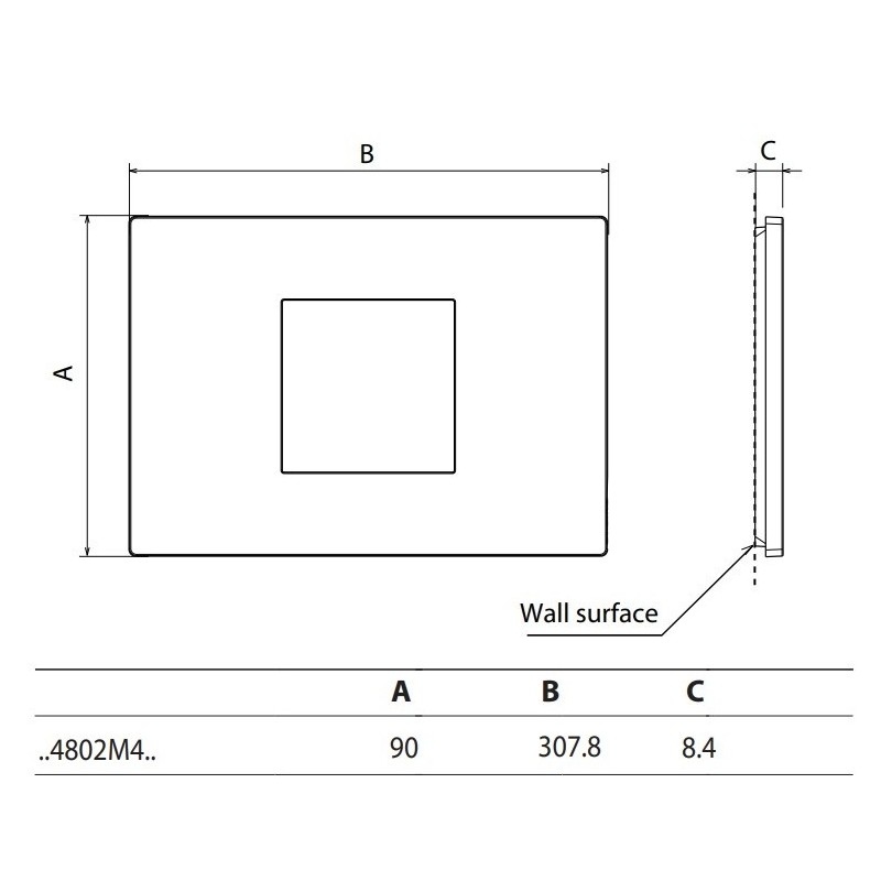 Placa 4 ventanas Light Now YA4802M4_ Bticino - Bricoelige