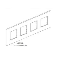 Placa 4 ventanas Light Now YA4802M4_ Bticino - Bricoelige