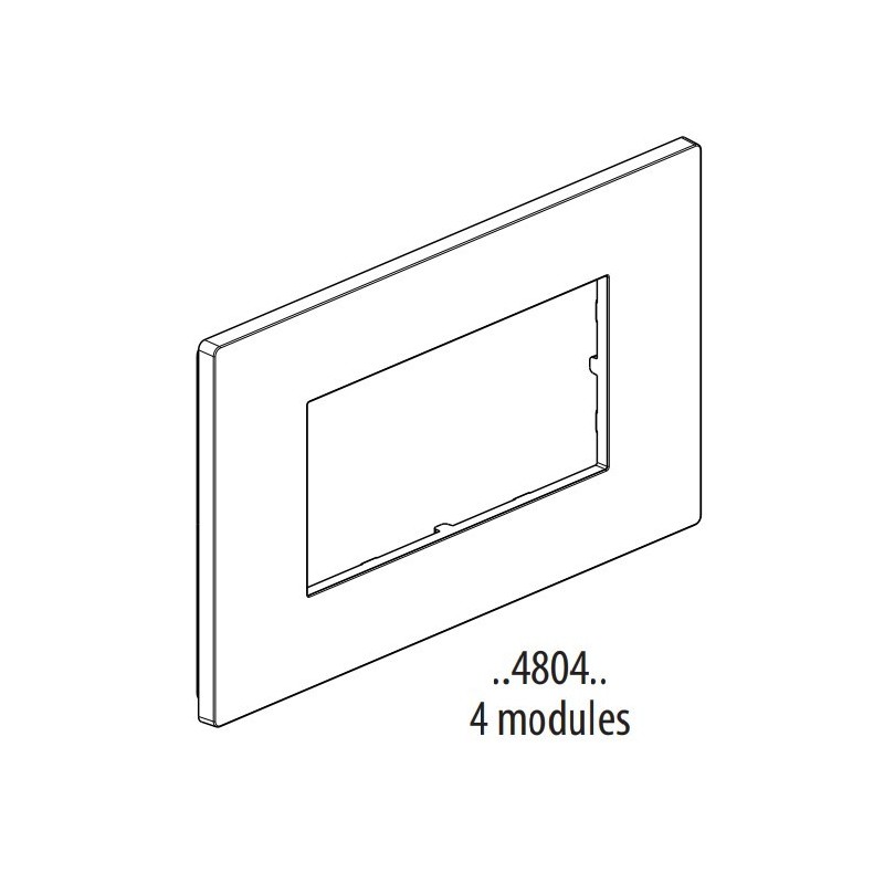 Placa 4 módulos Light Now YA4804_ Bticino - Bricoelige