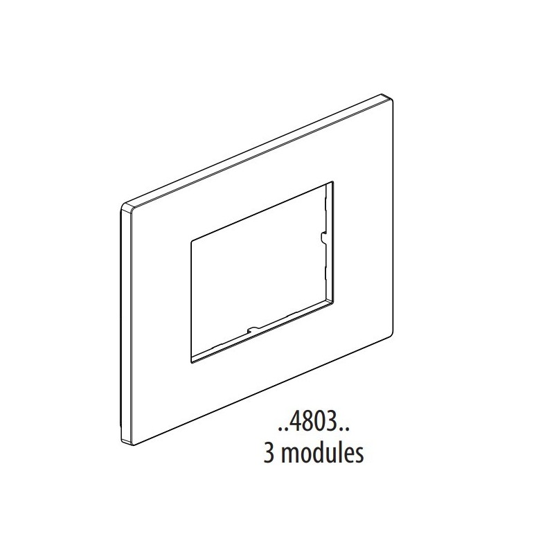 Placa 3 módulos Light Now YA4803_ Bticino - Bricoelige