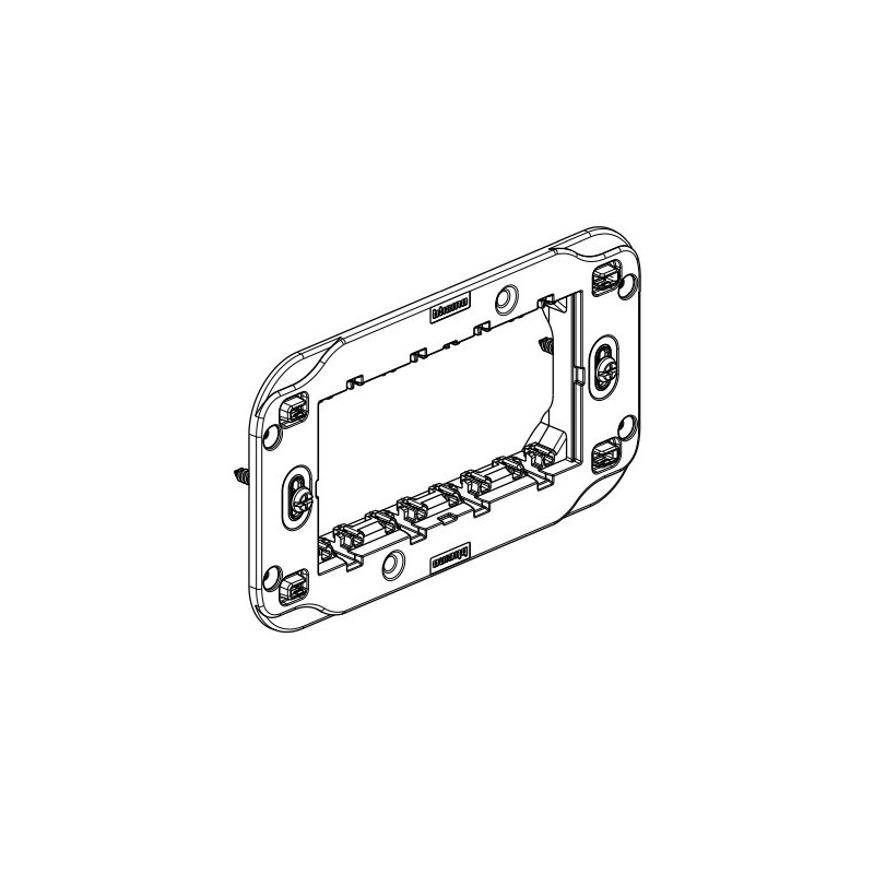 Bastidor 4 módulos rectangular Light Now Y4704 Bticino - Bricoelige