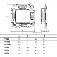 Bastidor 3 módulos rectangular Light Now Y4703 Bticino - Bricoelige