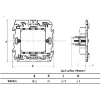 Bastidor enlazable con garras Light Now Y4702G Bticino - Bricoelige