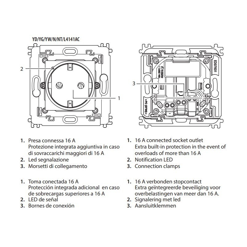 Enchufe conectado Light Now Netatmo Y_4141AC Bticino - Bricoelige