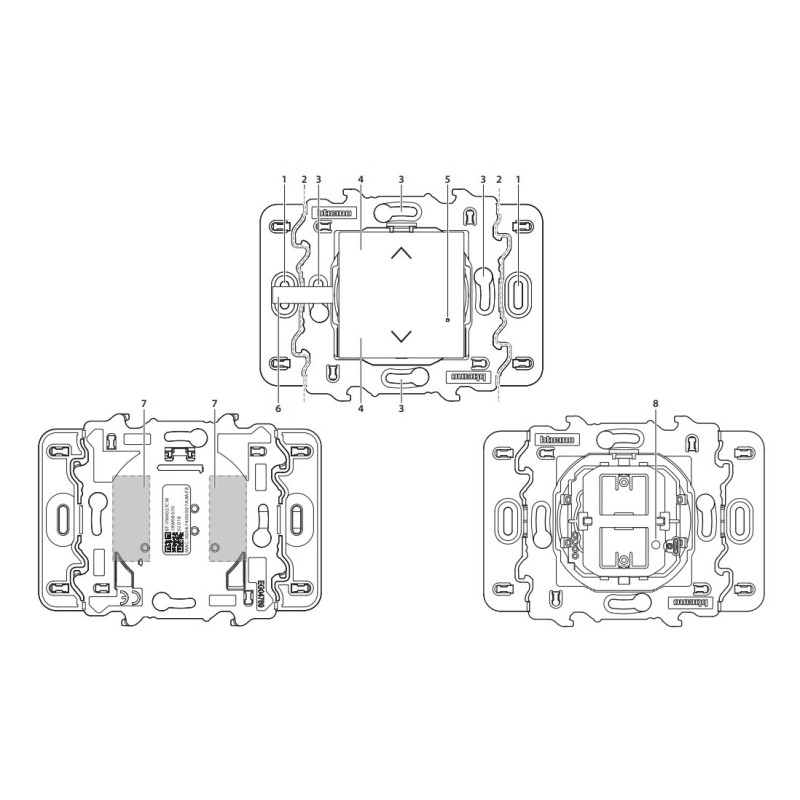 Comando persianas Light Now Netatmo Y_4027CW Bticino - Bricoelige