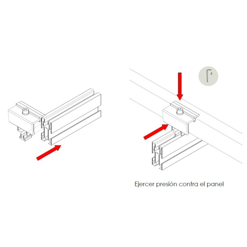 Presor Lateral para Placas Solares SUNFER S10