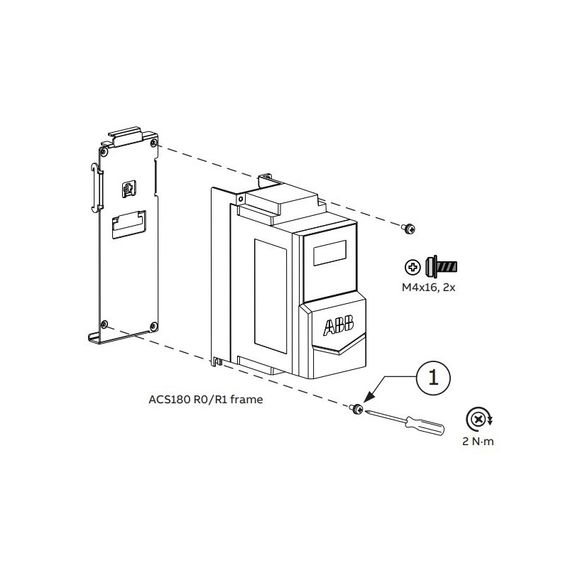 Variador ABB ACS180 Monofasico 1,1kW - ACS180-04S-06A9-1