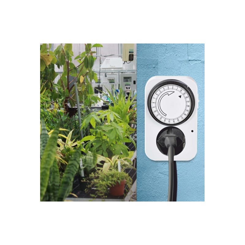 Programador Horario 24 horas Enchufable 49400 Silver Sanz