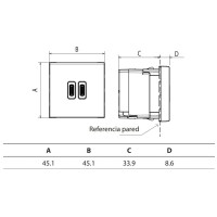 Cargador A+C Light Now Y_4287C2 Bticino - Bricoelige