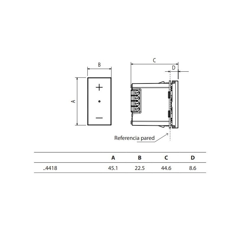 Regulador luz 1 módulo Light Now Y_4418 Bticino - Bricoelige