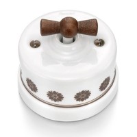 Interruptor-Conmutador Sin Paso cable Cenefa marrón 30308636 Fontini