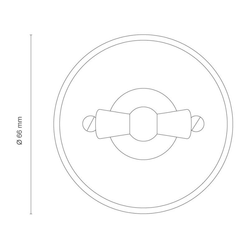 Interruptor-Conmutador Sin Paso cable Cenefa marrón 30308636 Fontini