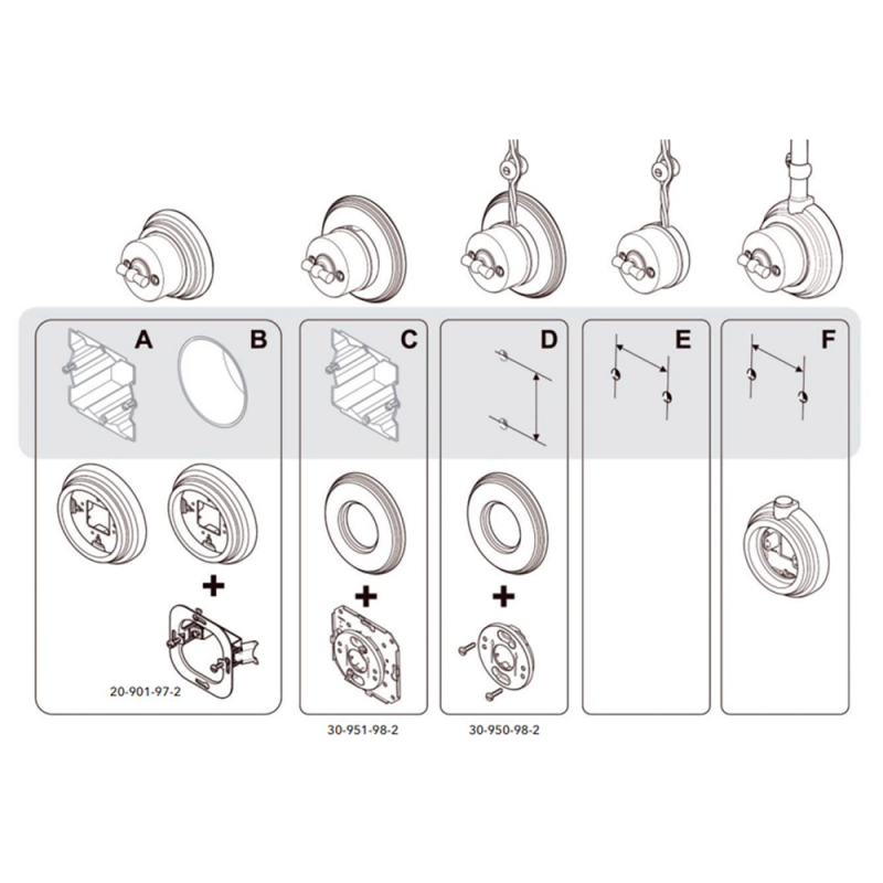 Enchufe 2P+T Fontini Garby 30202175 Porcelana Sin Paso de cable