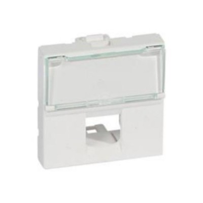 Tapa para 1 conector RJ45 2 Módulos 078604 Legrand Mosaic