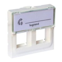 Tapa para 2 conectores RJ45 Legrand Mosaic 078610