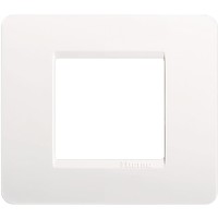 Placa Simple 2 módulos BTicino Matix AM4802BN Blanco