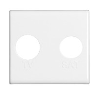 Frontal TV/R-SAT 2 Modulos Blanco Bticino Matix AM5164/2 - Bricoelige