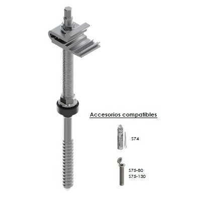 Fijación Madera Hormigón SUNFER S01 300MM anclaje clip