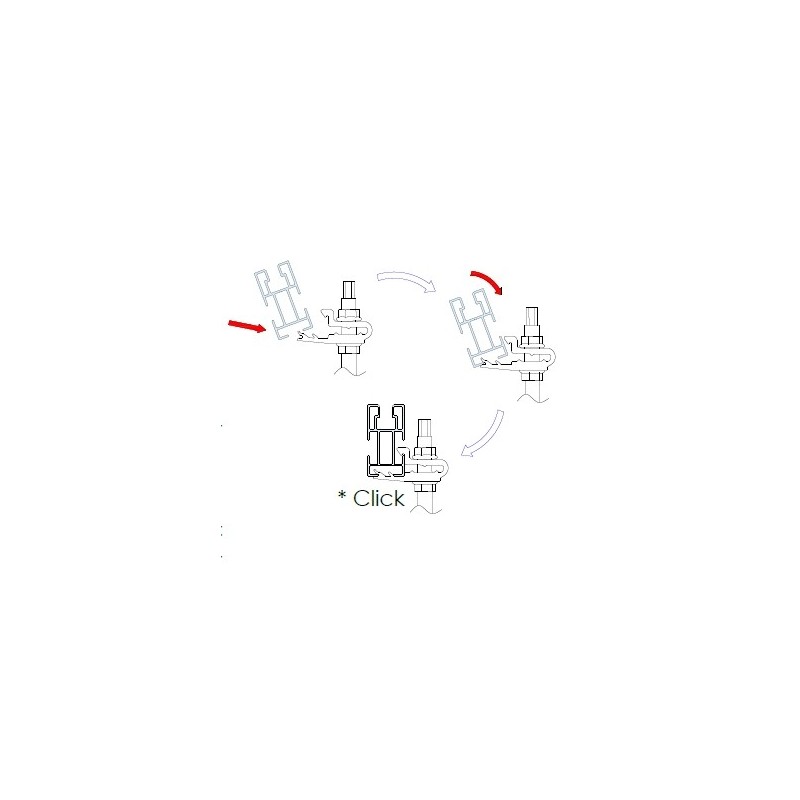 Fijación Madera Hormigón SUNFER S01 300MM anclaje clip