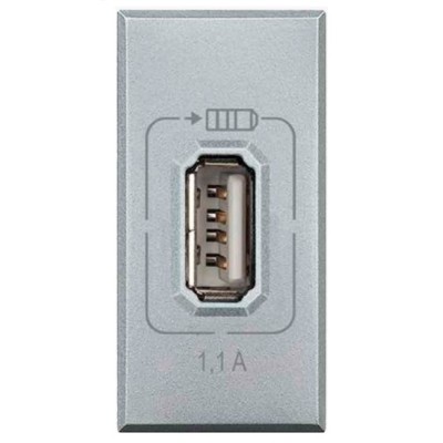 Cargador USB Tipo A Bticino Axolute 1 Módulo H_4285C1
