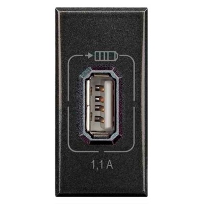 Cargador USB Tipo A Bticino Axolute 1 Módulo H_4285C1